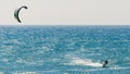 Kitesurfer in the pacific ocean