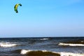 Kitesurfer ripping along Royalty Free Stock Photo