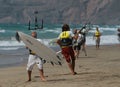 Kitesurfer in SPAIN CHAMPIONSHIP K Royalty Free Stock Photo