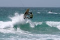 Kitesurfer in SPAIN CHAMPIONSHIP Kitesurf Royalty Free Stock Photo