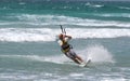 Kitesurfer in SPAIN CHAMPIONSHIP kitesurf Royalty Free Stock Photo