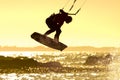 Kitesurfer sunset Royalty Free Stock Photo