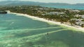 Kitesurfers on Bulabog beach, Boracay island, Philippines