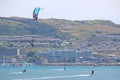 Kitesurfers in Portland Harbour, Dorset