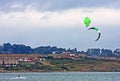 Kitesurfers in Portland harbour