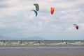Kitesurfers riding at Troon, Scotland