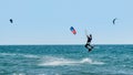 Kitesurfing on the Adriatic sea in Montenegro