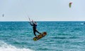 Kitesurfing on the Adriatic sea in Montenegro