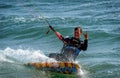 Kitesurfing on the Adriatic sea in Montenegro