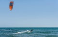 Kitesurfing on the Adriatic sea in Montenegro