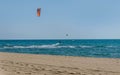 Kitesurfing on the Adriatic sea in Montenegro