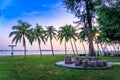 Barbecue Pits along the seaside of East Coast Park in Singapore.