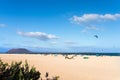 beautiful landscape of a Fuerteventura lagoon in the canary islands