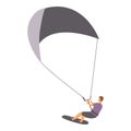 Kitesurfing icon cartoon vector. Sport board extreme Royalty Free Stock Photo