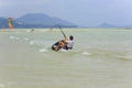 Kitesurfing on Koh Samui island.31 January 2015