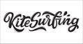 Kitesurfing lettering logo
