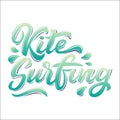 Kitesurfing lettering logo