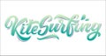 Kitesurfing lettering logo