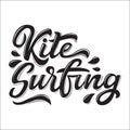 Kitesurfing lettering logo