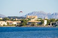 Kitesurfing in Port of Pollenca, Mallorca, Spain