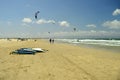 Kitesurfing, popular extreme sailing and water sport