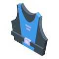 Kitesurfing vest icon isometric vector. Kite surf