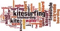 Kitesurfing word cloud Royalty Free Stock Photo