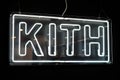 Kith NYC clothing store interior neon logo sign in SoHo, Manhattan. Royalty Free Stock Photo
