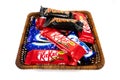 Kitkat, Mars and Milki-way chocolate bars Royalty Free Stock Photo