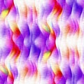 Kitsch bright wave pattern. Playful vintage pink shibori wallpaper. Colorful seamless kaleidoscopic texture background.