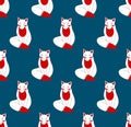 Kitsune Fox on Indigo Blue Background. Vector Illustration.
