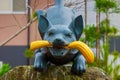 Kitsune Fox sculpture at Fushimi Inari-taisha shrine in Kyoto