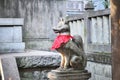 Kitsune Fox Statue in Nezu shrine, Japan