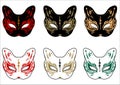 Kitsune Mask Japanese Vector Art Royalty Free Stock Photo