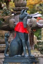 Kitsune sculpture at Fushimi Inari-taisha shrine in Kyoto Royalty Free Stock Photo