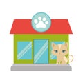 kitten blue eyes pet shop facade paw print