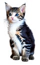 Kitten illustration Artificial Intelligence artwork generated