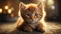 Kitten\'s Endearing Stare: Irresistibly Cute and Charming