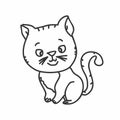 hand drawn cat clipart kitten drawing