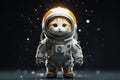 Kitten in spacesuit, AI generative