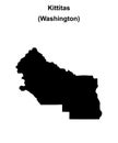 Kittitas outline map Royalty Free Stock Photo