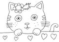 Kitty Coloring Page