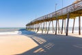 Kitty Hawk Pier in bright sunshine Royalty Free Stock Photo