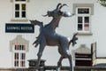 Kitzbuehel, Tirol/Austria - September 18 2018: small statue of the mascotte of Kitzbuehel a capricorn