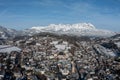 Kitzbuhel from above in winter, Tirol, Austria