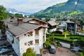 Kitzbuhel town seen from cable car