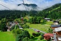 Kitzbuhel town seen from cable car