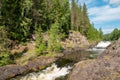 Kivach Falls in the late summer, Karelia Royalty Free Stock Photo
