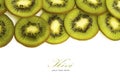 Kivi fruit on white background Royalty Free Stock Photo