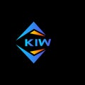 KIW abstract technology logo design on Black background. KIW creative initials letter logo concept Royalty Free Stock Photo